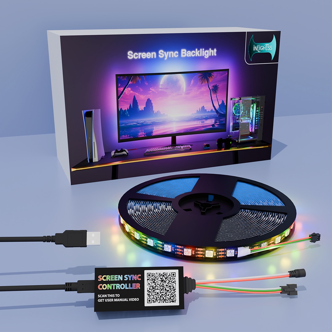 Inlightss Smart LED Strip Light with screen-sync - 2.5m
